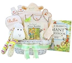 Personalized Lullabies & Tales Luxury Baby Gift Basket - Deluxe