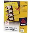 Avery Self-Adhesive Laminating Sheets, 9 x 12 Inches, Box of 50 (73601)