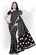 Black Art Silk Bangalore Sari Saree Printed tapeta Silk