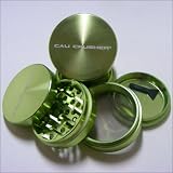 Med. Authentic Cali Crusher® Ultra Premium Luxury Herb Grinder 4 Piece GREEN (cc-6-GRN)