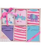 Luvable Friends Baby Girls' "Elephant Love" 6-Piece Grow With Me Set