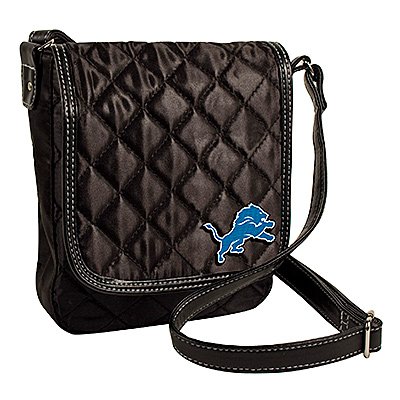 Detroit Lions Quilted Purse, Black