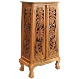 EXP Handmade Asian Furniture - 50" Coconut Palm Storage Cabinet / End Table - Natural Finish