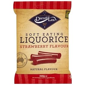 Darrell Strawberry Soft Eat Liquorice 200 g (Pack of 8)
