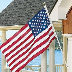 Tangle-free Flagpole (White) With White Adjustable Bracket SALE!