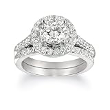 18k White Gold Diamond Ring (2.5 ct., H Color, I1 Clarity Center; 3 cttw), Size 7
