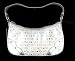 XOXO Understated Foil Top Zip Handbag Purse Silver