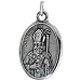 Sterling Silver St. Valentine Oval-shaped Medal, 7/8" (23mm) tall