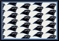 Carolina Panthers 7' 8" x 10' 9" Team Repeat Area Rug (White)