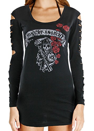 Juniors: SOA Roses Laser Sleeve Mini Dress Size M