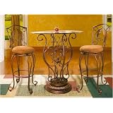 Swan Bar Table With Stools Three Piece Set by 