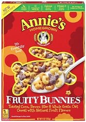 Annie's Homegrown Fruity Bunnies Cereal, 9.0-Ounce Boxes (Pack of 4)