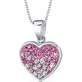 Queen of Hearts: Pink Sterling Silver Heart Shaped Swarovski Crystal Pendant Free Shipping 51adkNh3f L. SL160 Queen of Hearts: Pink Sterling Silver Heart Shaped Swarovski Crystal Pendant Free Shipping