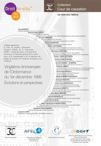 Vingti�me Anniversaire de lOrdonnance du 1er d�cembre 1986  �volutions et perspectives
