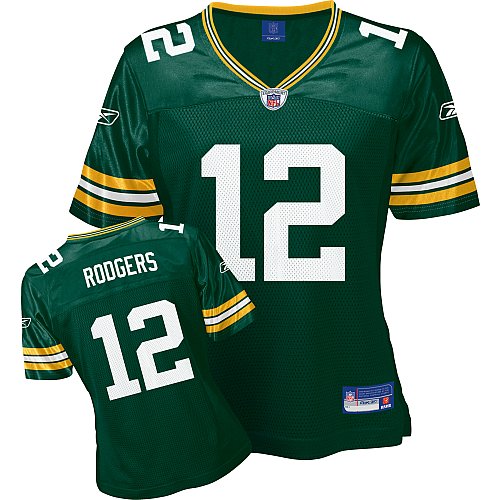 Aaron Rodgers Packers Green Women's NFL Replica Jersey