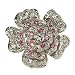 Sugar N Vine Large Pink Ice Crystal Tropical Flower Slide Charm - Works with Slider Style Buckle Charm Bracelets! Sugar N Vine Large Pink Ice Crystal Tropical Flower Slide Charm - Works with Slider Style Buckle Charm Bracelets!