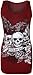 Women's Sleeveless 3 Skulls Forever Printed Vest Top