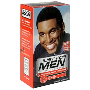 Just for Men Shampoo-In Hair Color, Jet Black 60, 1 application, (Pack of 3)