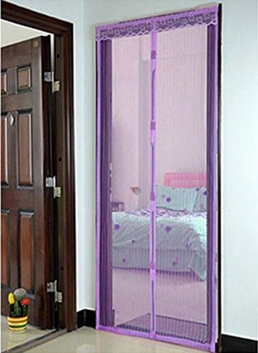Dingoo 35.4" x 82.7" Summer Prevent Mosquito Curtain Mesh Net Screen Door Magnetic Stripe Curtain (Purple)