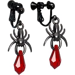 Black Spider Clip On Earrings MADE WITH SWAROVSKI ELEMENTS