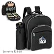 Brigham Young Cougars Sorrento Insulated Deluxe Picnic Backpack - Black w/Embroidery