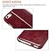 iPhone 6 Plus / 6s Plus Case, Benuo [Classic Fashion Series] Folio Flip Genuine Leather Case [Card Slot], Slim Case [Stand Function] with Magnetic Closure for iPhone 6 Plus / iPhone 6s Plus (Burgundy Red)