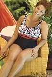 Delta Burke Dotted Floral Plus Size One Piece Swimsuit - Plus Size Swimwear Plus Size Swimsuit