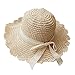 Greenery-GRE Summer Beach Sun Straw Hats for Women Ladies Wide Brim Lace Bow Floppy Packable Travel Bucket Hats UPF 50+ Crushable UV Fishing Cap Foldable Sun Protection Hat with Chin Cord Strap