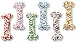 Doggles DOTYBRLB-99 Braided Rope Large Bone Assor 6 pack