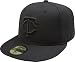 Minnesota Twins Black on Black 59FIFTY Fitted Cap (7 1/2)