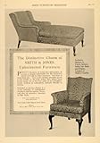 IMAGE OF 1918 Ad Smith Jones Upholstered Furniture Lounge Chair - Original Print Ad