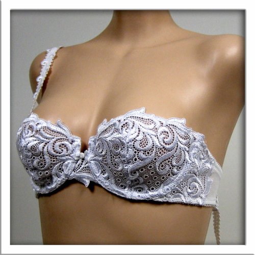 Venus 2 PACK White Convertible Floral Bra #0088 sz 34A 34B