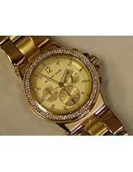 Michael Kors MK5386 Womens Glitz Gold Tone Stainless Steel Bracelet Chronograph Watch