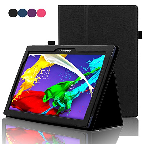 ACdream Lenovo Tab 2 A10 & Lenovo Tab3 10 Business Case, Stand Leather Cover Case for Lenovo Tab 2 A10-70 & Lenovo Tab3 10 Business Case with auto wake sleep feature, Black