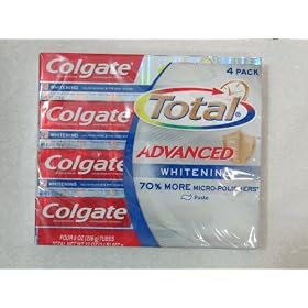 Colgate Total Advaned Whitening Toothpaste - 4 Tubes x 8 ounces per tube = 32 ounces