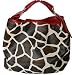 X-Large Red Vicky Giraffe Print Faux Leather Satchel Bag Hand Shoulder Bag Animal Pur...