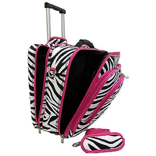 Ladies Damask Rolling 15.5-Inch Computer Laptop Bag Brief Case