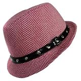 FUCHSIA WHITE STUDS STINGY BRIM FEDORA HAT PATENT TRIM 51aeLOHTD7L. SL160 FUCHSIA WHITE STUDS STINGY BRIM FEDORA HAT PATENT TRIM