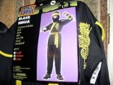 Black Ninja with Yellow Headband/Belt and Arm Ties - [Boy's Medium]