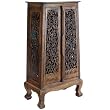 Handmade Asian Furniture - 50" Bamboo Forest Storage Cabinet / End Table - Rich Dark Finish