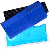 Pain Relief Ice Pack with Wrap for Hot & Cold Therapy - New & Improved Flexible Gel Pack to Treat Sports Injuries & Aches : Microwavable + Reusable (Medium-Sized Wrap, 23" - Ideal for Small Body Parts or Limbs Only)