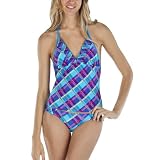 Xhilaration® Juniors Plaid 2 pc. Tankini Swimsuit - Blue/Green/Purple/Pink