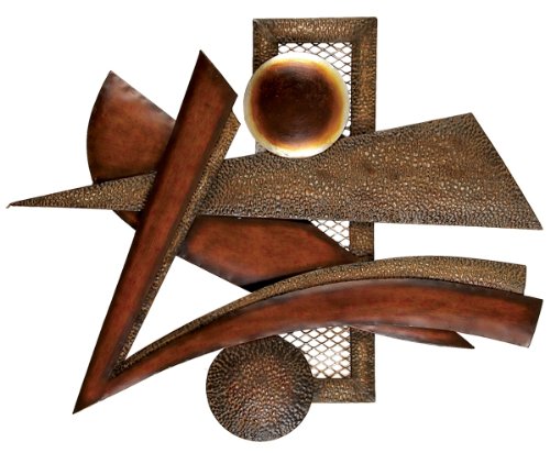 Abstract Geometric Wrought Iron Metal Sculpture 