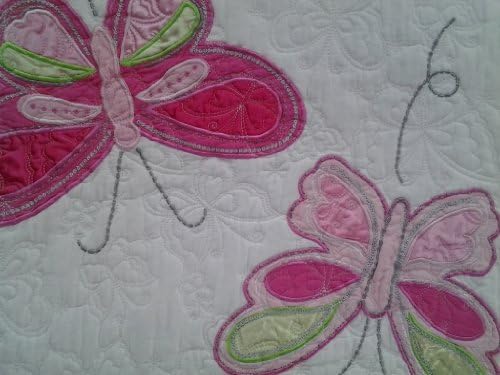 Maggie Miller Pink Butterfly Applique Quilt Twin 68 X 86 Children's Collection by Maggie Miller