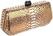 Rebecca Minkoff  Fling Silver Snake Clutch,Silver Snake,One Size