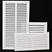 HVAC Premium 30'' X 18'' Steel Return Air Filter Grille for 1'' Filter - Easy Plastic Tabs for Removable Face/Door - HVAC Duct Cover - Flat Stamped Face - White [Outer Dimensions: 32 5/8