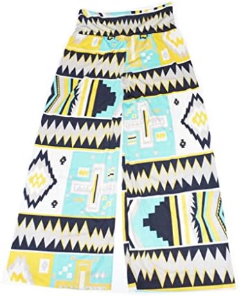 Palazzo Fashion Girls's Tribal Aztec Print Wide Leg Palazzo Pants M Yellow