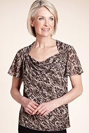 Classic Collection Pleated Animal Print Blouse