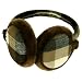 Winter Plaid Ski Earmuff Ear muff Warmer Adjustable Multi- Brown