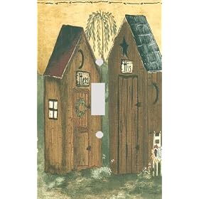 His and Hers Outhouse Decorative Switchplate Cover